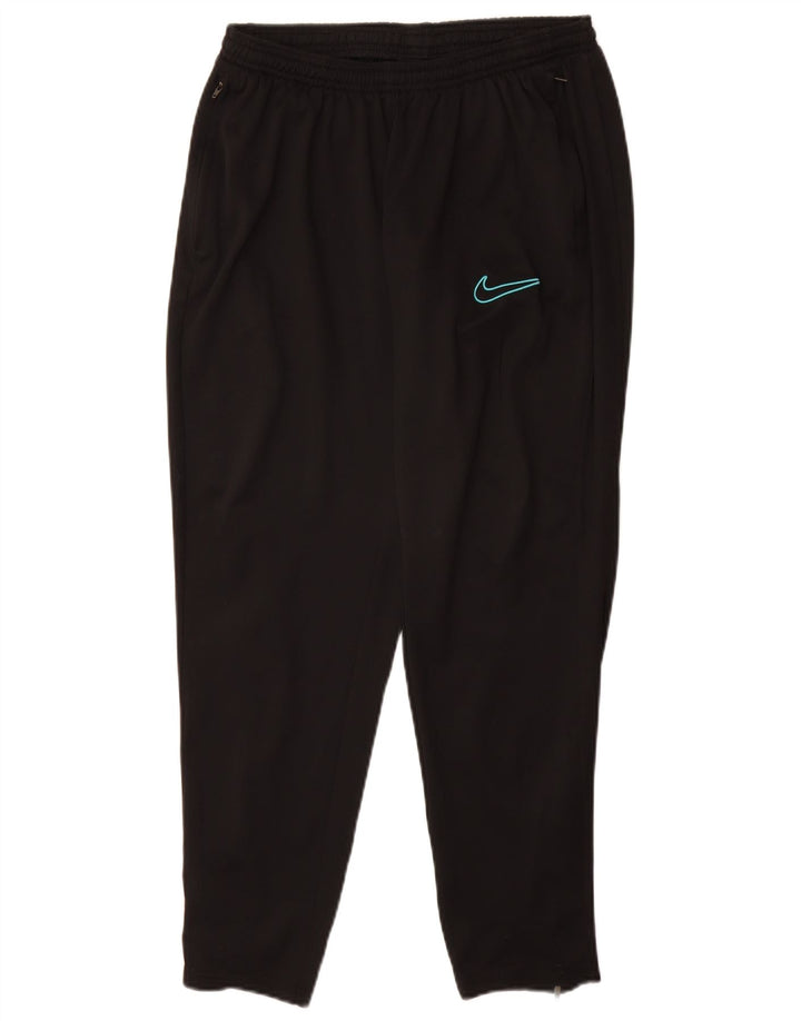 Женские спортивные брюки NIKE Dri Fit UK 14, большие черные полиэстеровые брюки