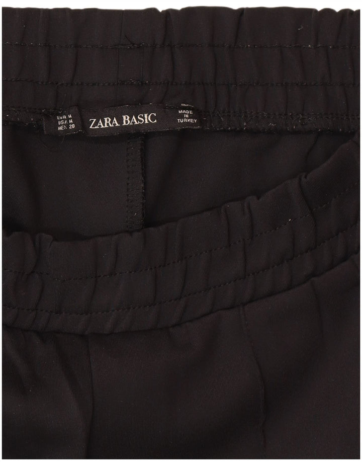 Женские спортивные брюки Zara UK 12, средний черный, полиамид с цветными блоками