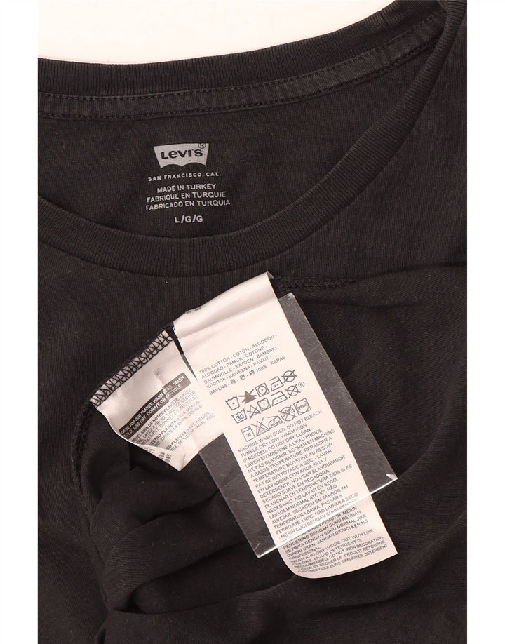 Мужская футболка Levi's, большой черный цветочный принт