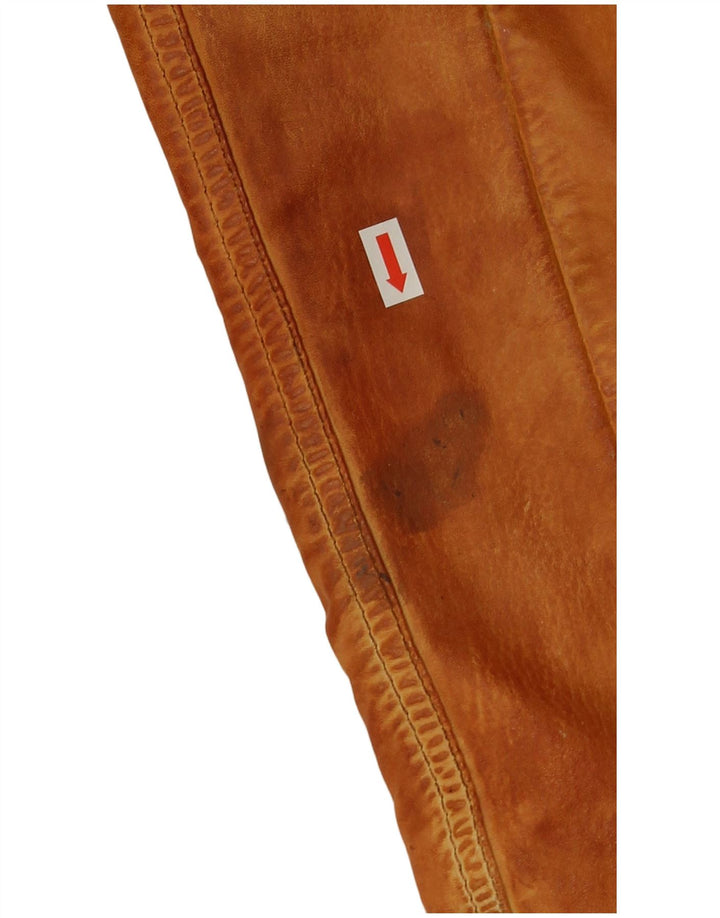 Женская кожаная косуха Gipsy UK 14, кожа среднего коричневого цвета