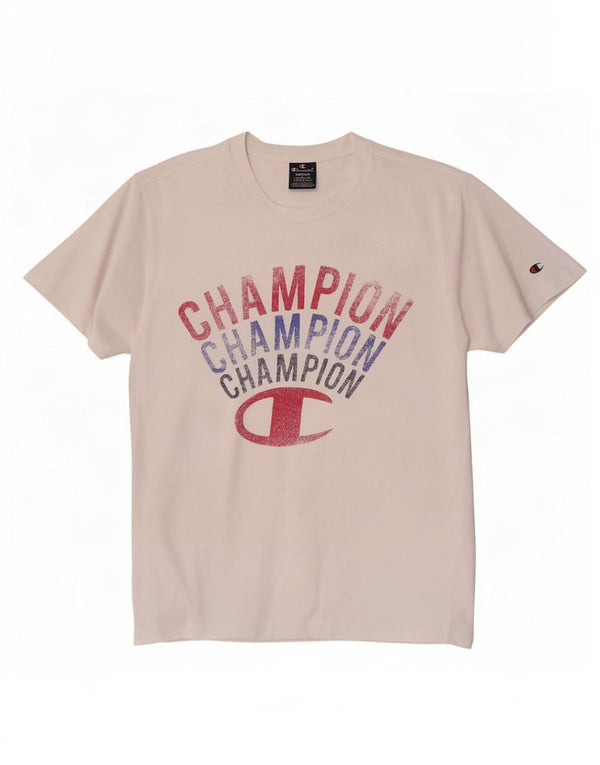 Мужская футболка с рисунком Champion, средний белый цвет