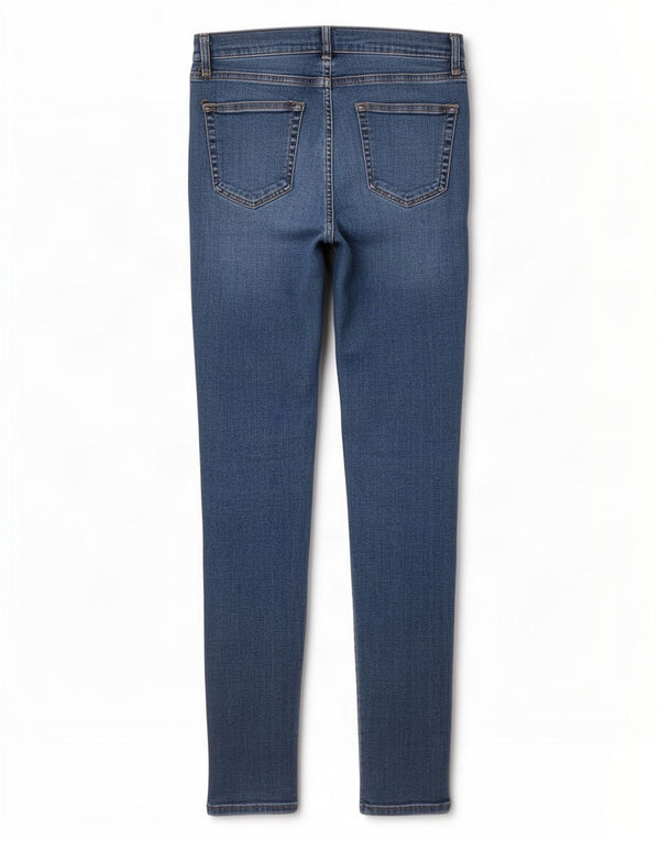 Женские потертые джинсы скинни Topshop W30 L32, синий хлопок