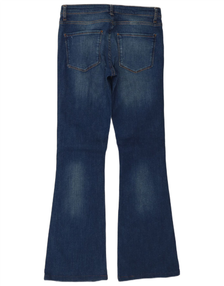 Женские расклешенные джинсы Zara EU 38, маленькие W28 L32, синие, хлопок