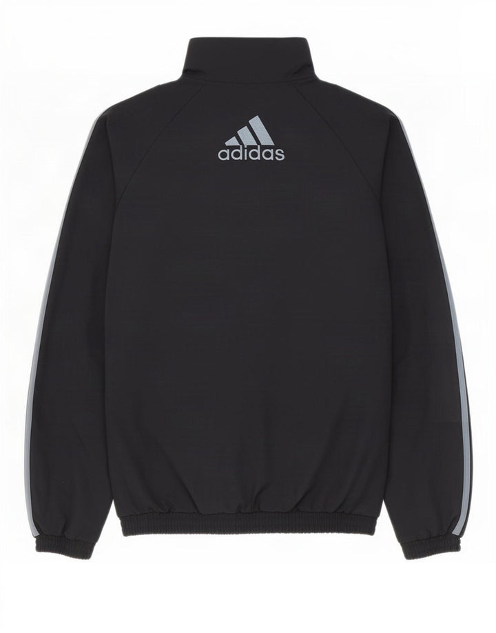 Спортивный костюм Adidas для мальчиков с графическим рисунком, верхняя куртка 15-16 лет, черный полиэстер