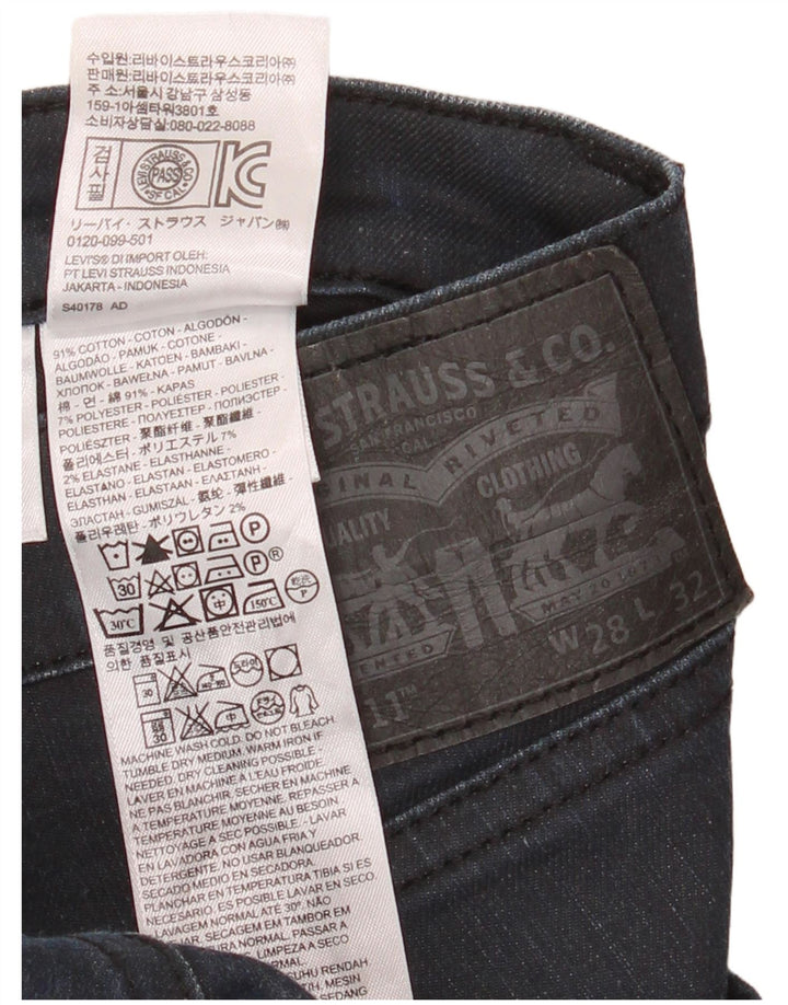 Мужские джинсы Levi's 511 Slim W28 L32 Темно-синие, хлопок