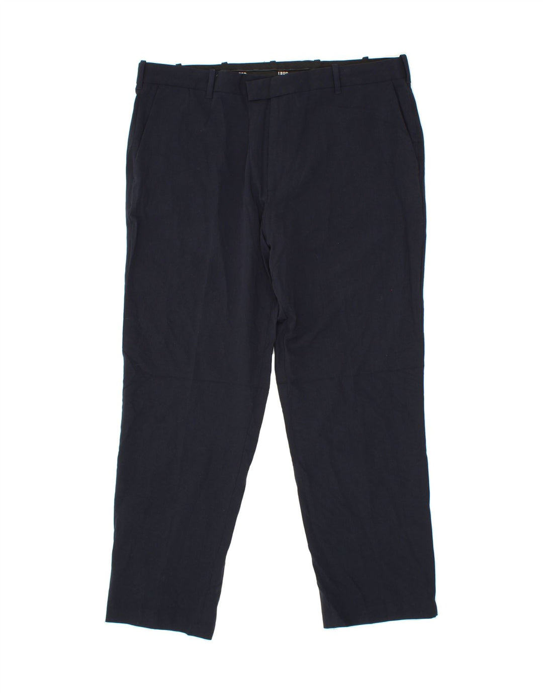 IZOD Mens Straight Suit Trousers W38 L30 Navy Blue Polyester Vintage Izod and Second-Hand Izod from Messina Hembry 