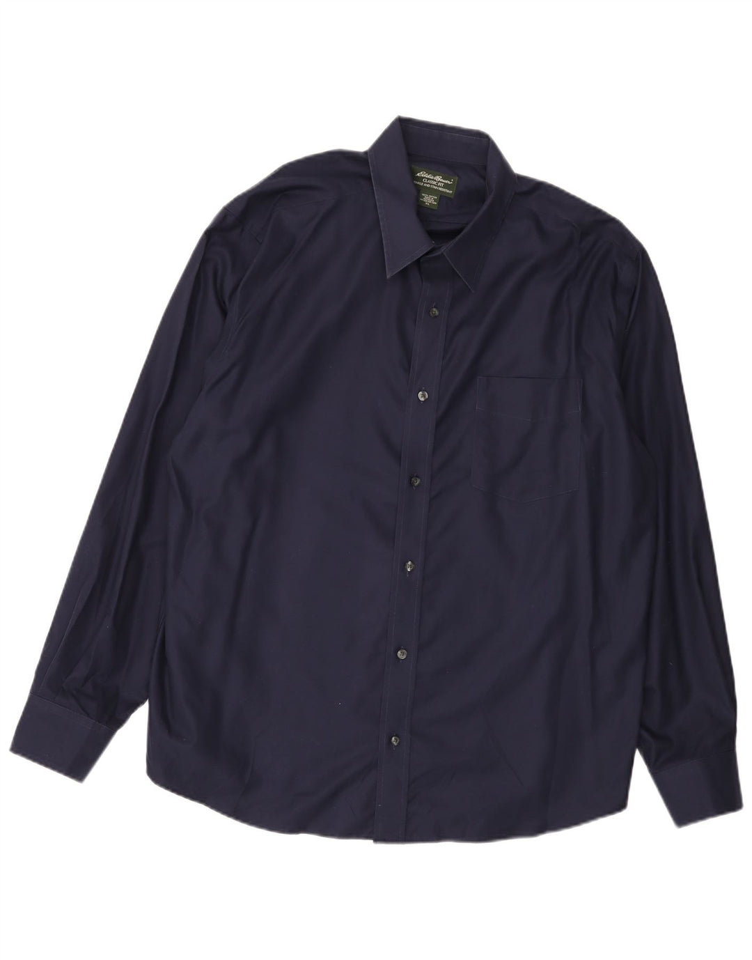 Мужская рубашка классического кроя EDDIE BAUER XL, темно-синяя, хлопок