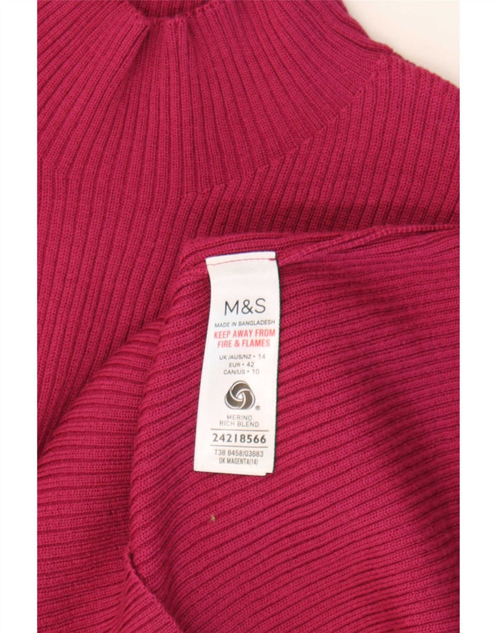 Женский джемпер с высоким воротником Marks & Spencer, Великобритания, 14, большой фиолетовый