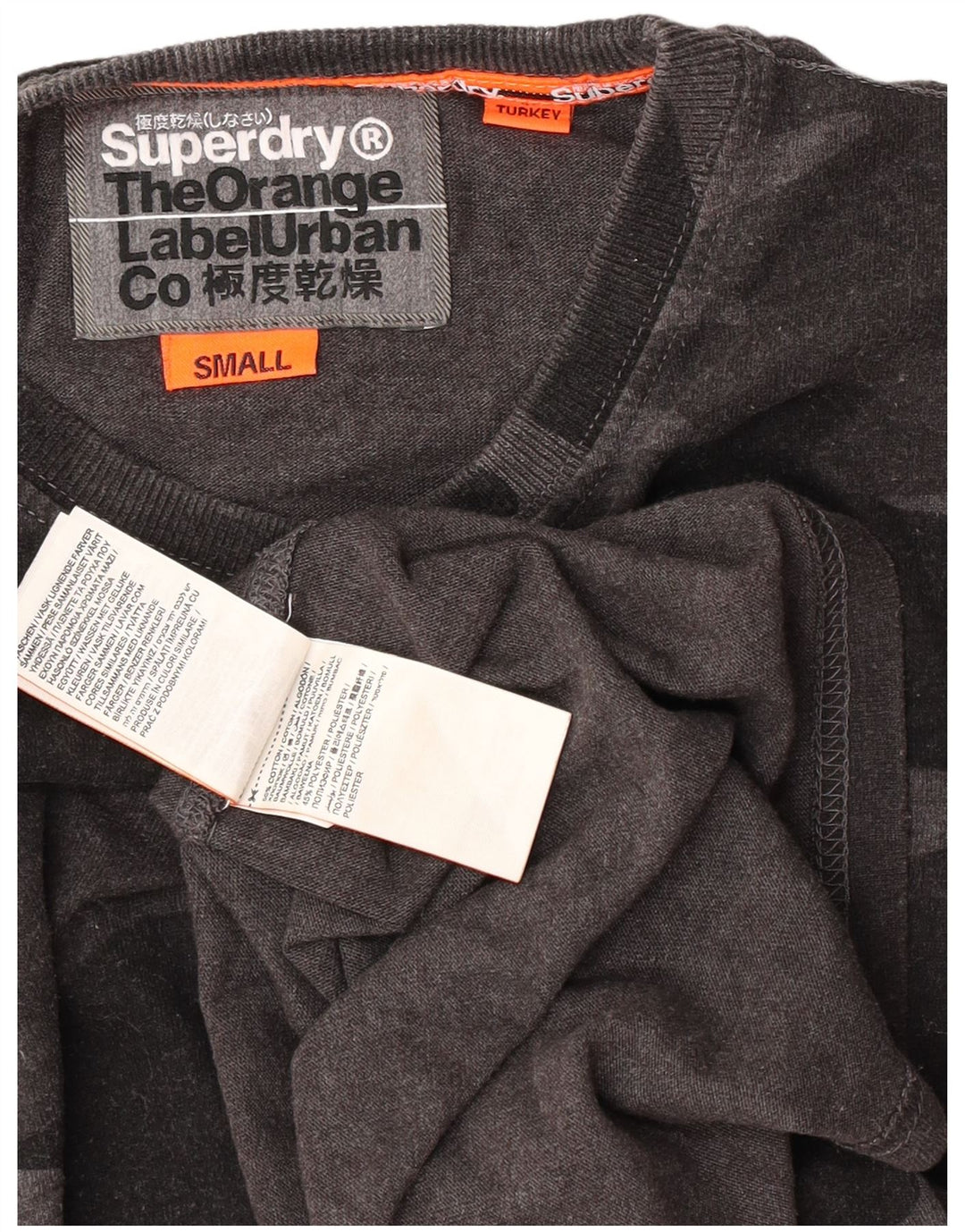 Мужская футболка Superdry, маленький серый хлопок