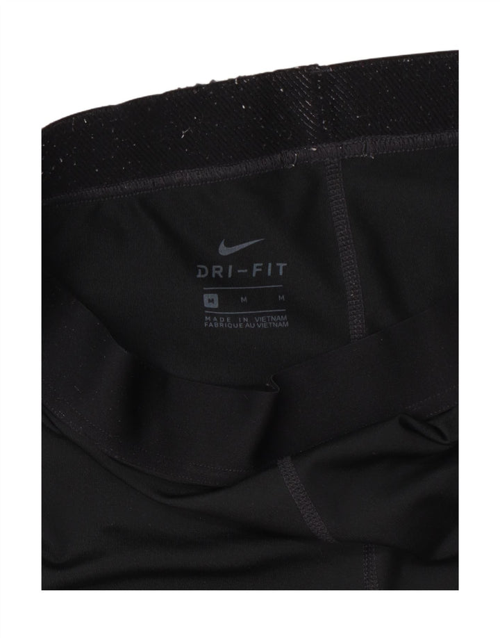 Женские леггинсы-капри с рисунком Nike Dri Fit UK 12, средние, черные