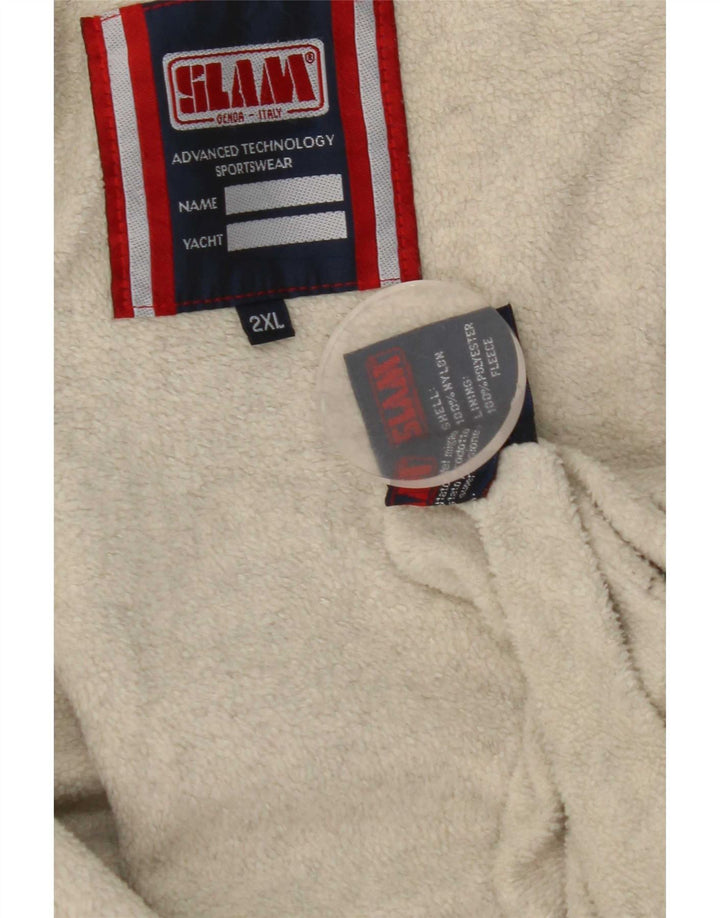 Мужская куртка-бомбер Slam с капюшоном UK 44 2XL Off White Nylon