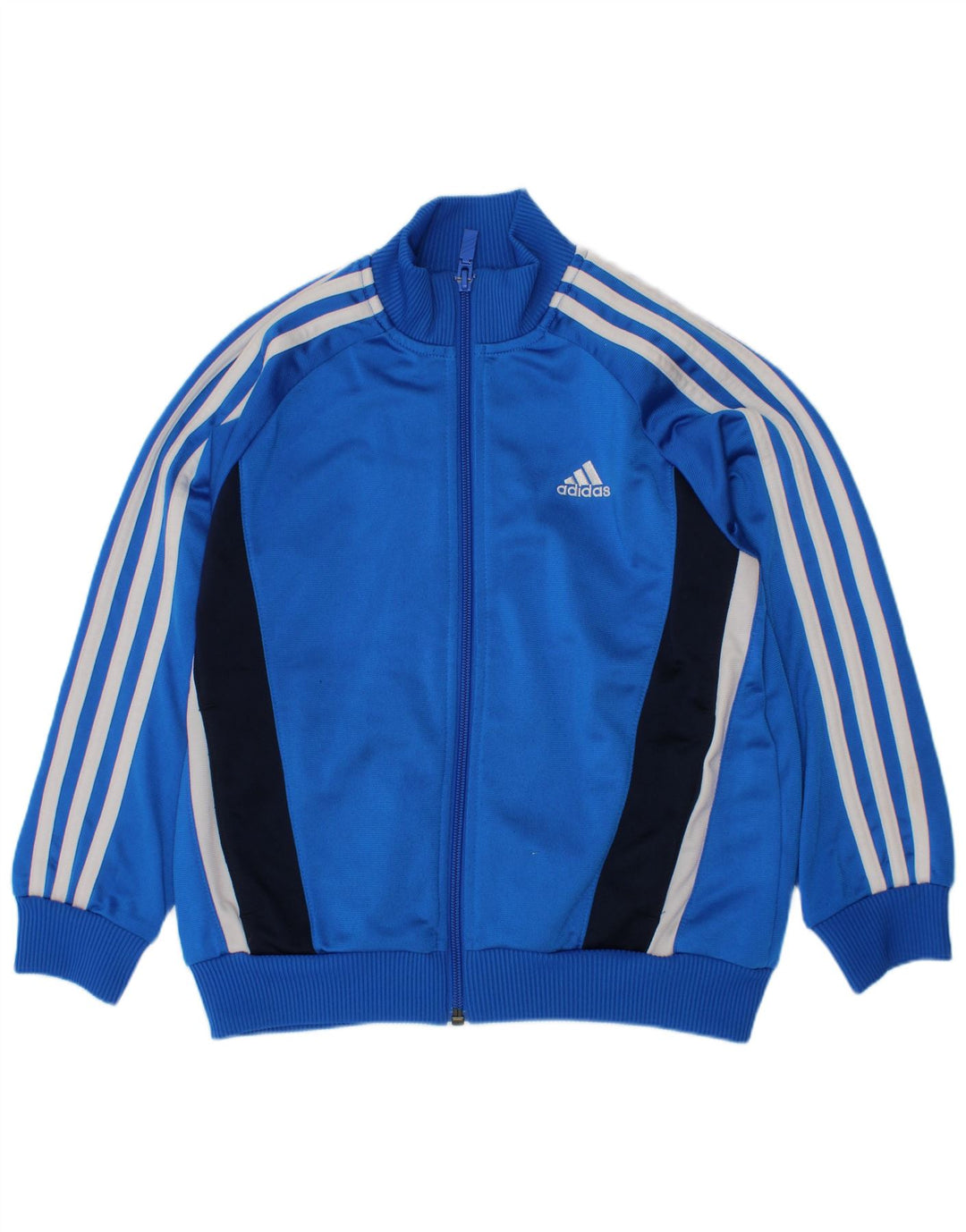 Спортивный костюм Adidas для мальчиков, верхняя куртка 7-8 лет, синяя, полиэстер с цветными блоками