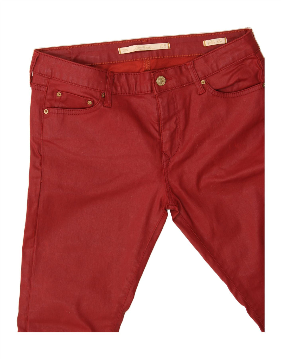 ZARA Womens Slim Jeans EU 40 Medium W32 L28 Burgundy Vintage Zara and Second-Hand Zara from Messina Hembry 