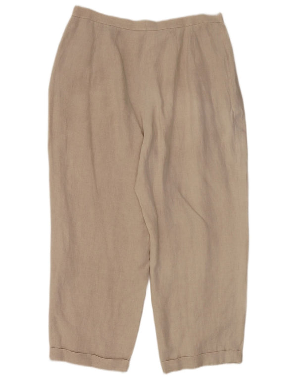 Женские укороченные брюки Marks & Spencer UK 18 XL W32 L25 Бежевый лен