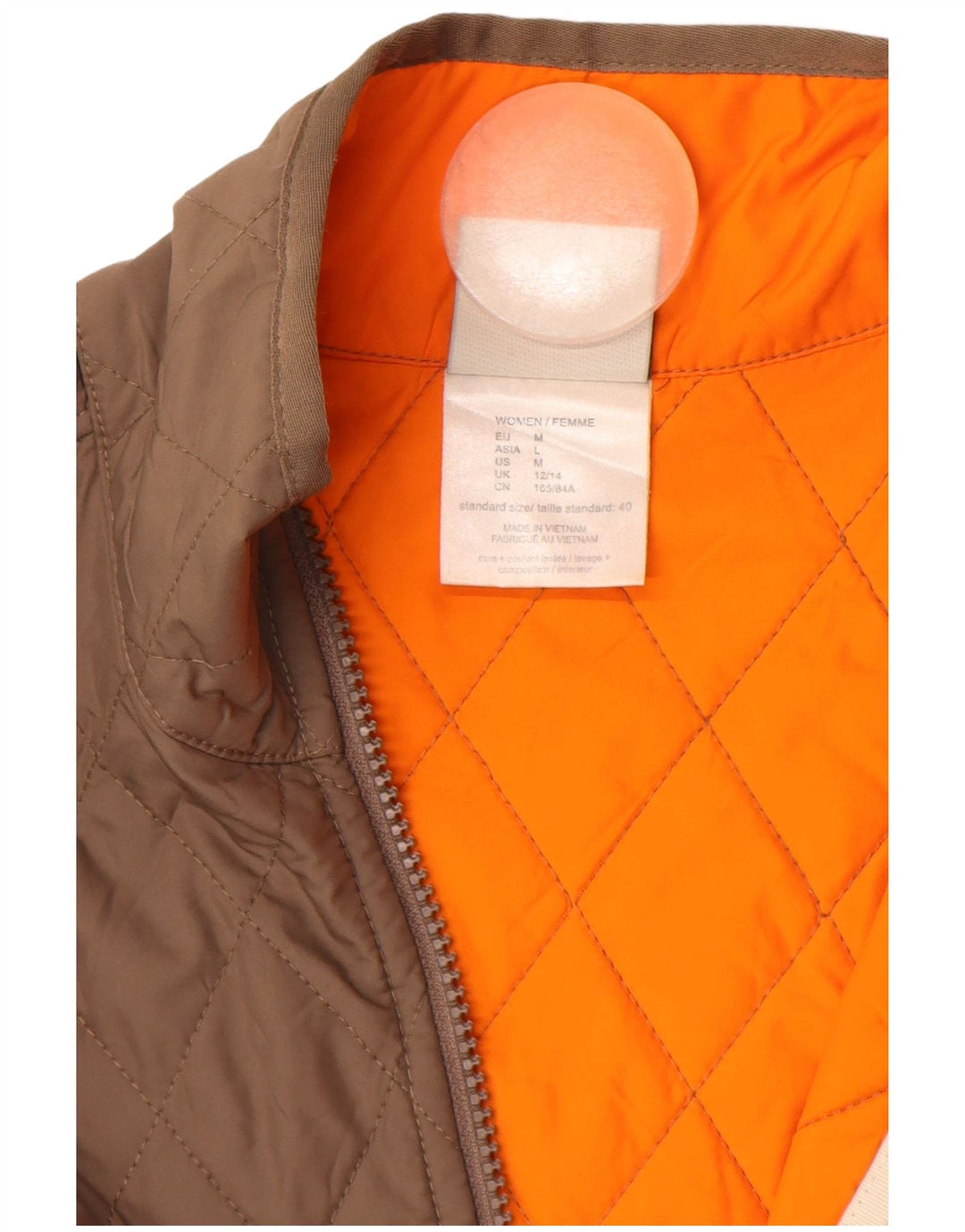 JACK WOLFSKIN Женская стеганая куртка на подкладке UK 12/14 Средний Бежевый Полиэстер