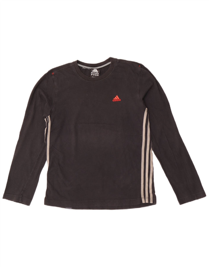 Adidas Топ с длинным рукавом для мальчиков 13-14 лет, черный хлопок