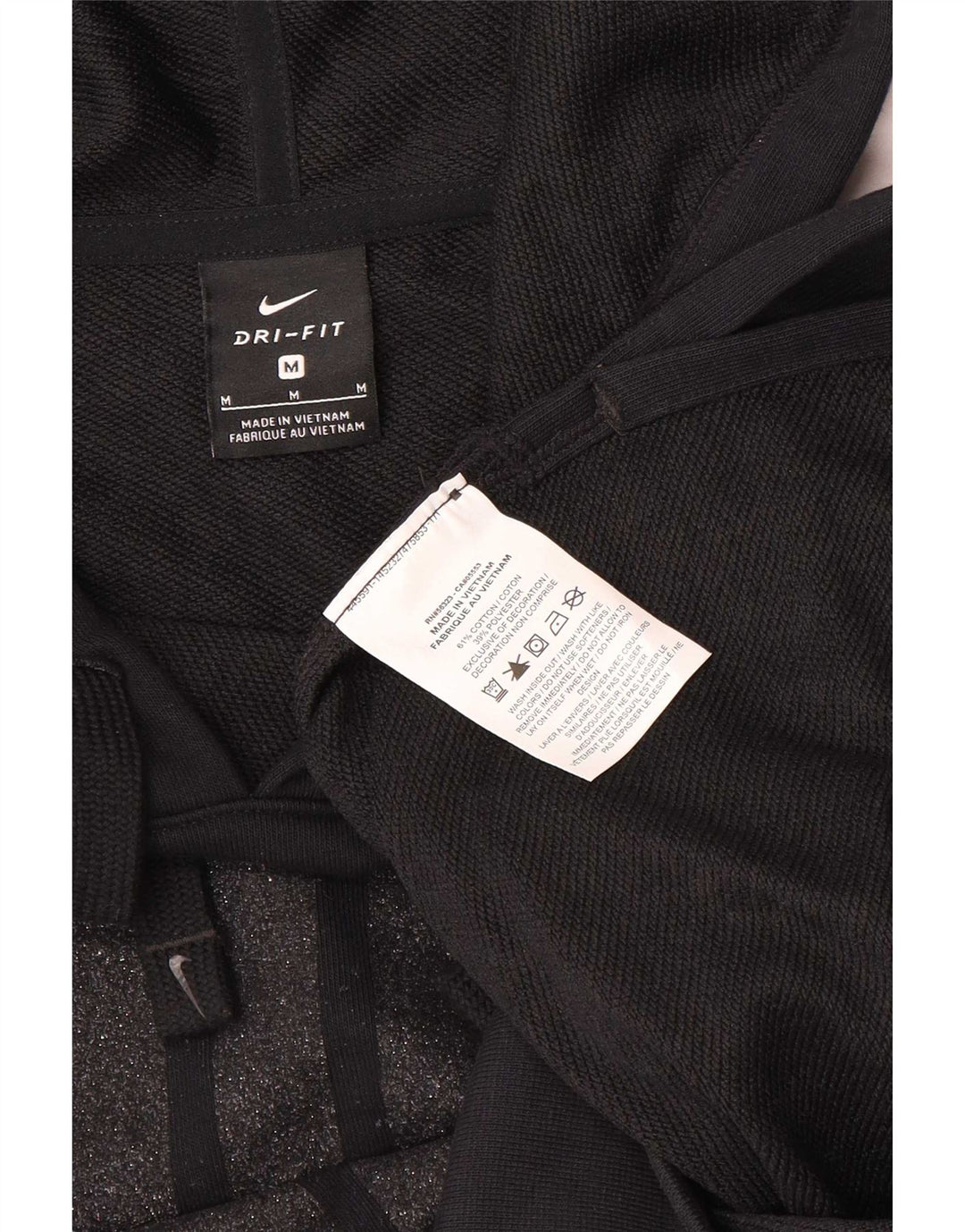 Женский джемпер с капюшоном большого размера Nike Dri Fit UK 14, средний черный
