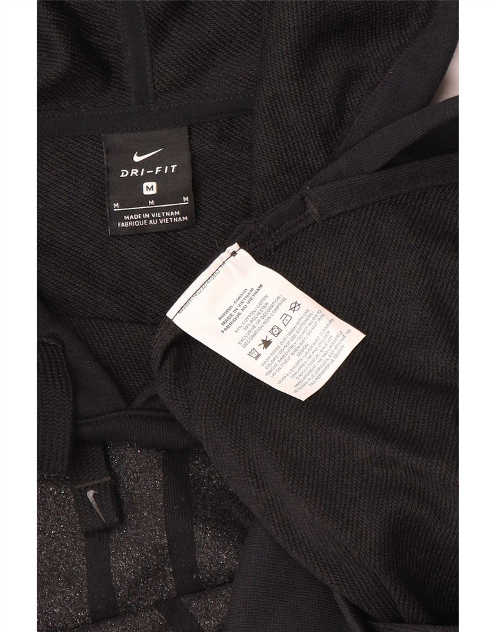 Женский джемпер с капюшоном большого размера Nike Dri Fit UK 14, средний черный