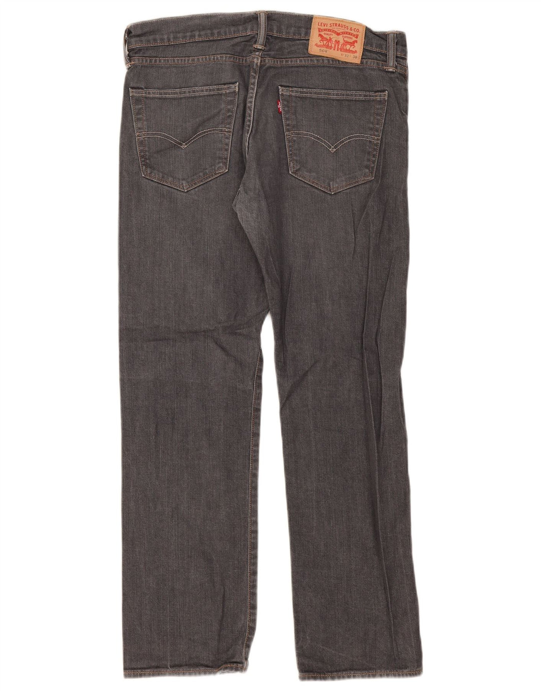 Мужские прямые джинсы Levi's 504 W32 L30 серые, хлопок
