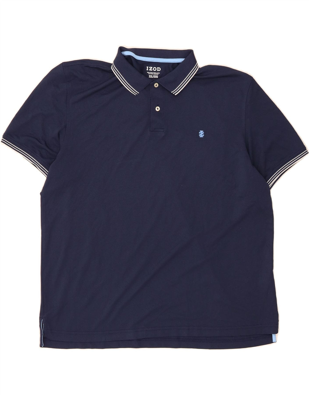 IZOD Mens Polo Shirt 2XL Navy Blue Polyester Vintage Izod and Second-Hand Izod from Messina Hembry 