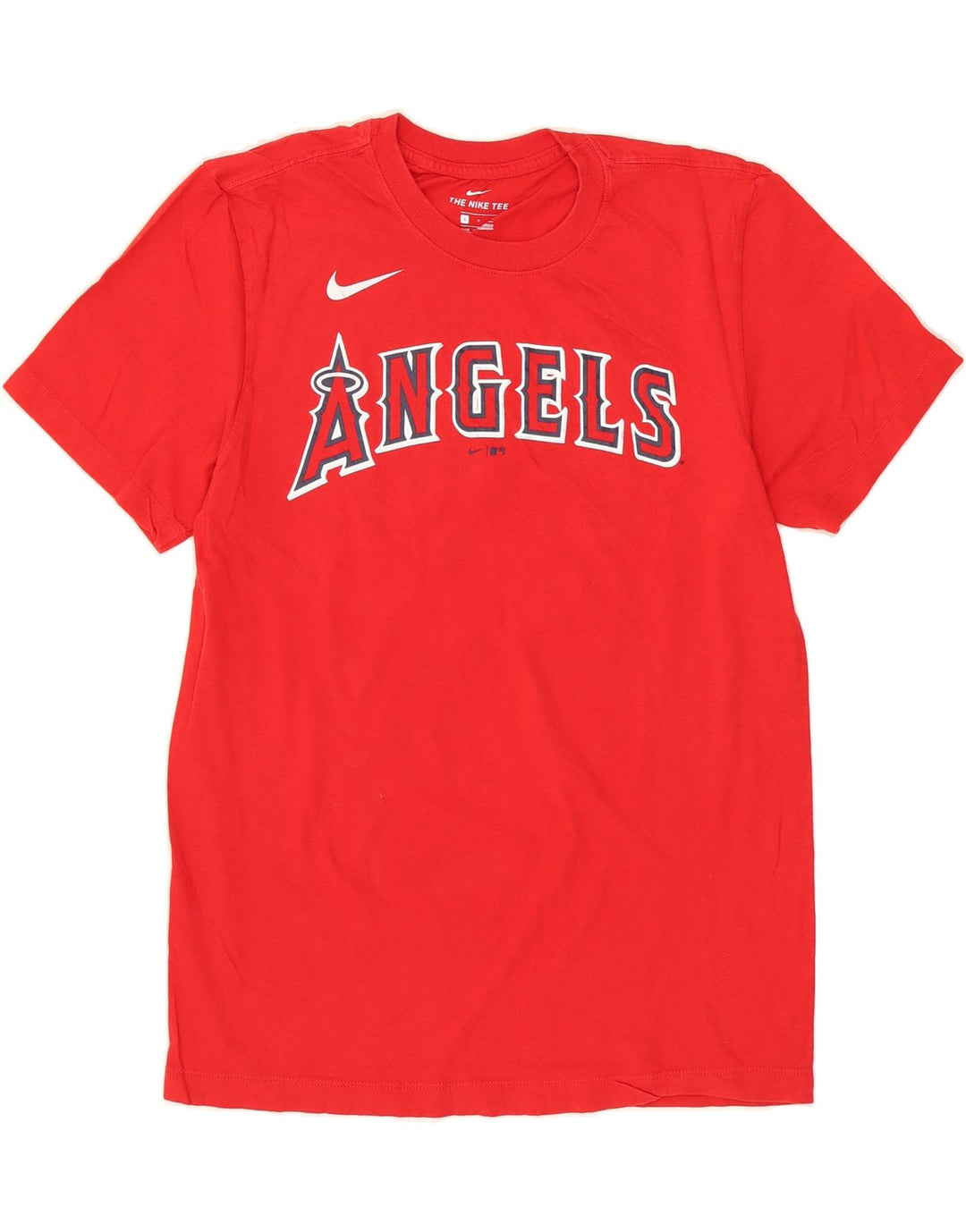 NIKE Mens Angels Graphic T-Shirt Top Small Red Cotton Vintage Nike and Second-Hand Nike from Messina Hembry 