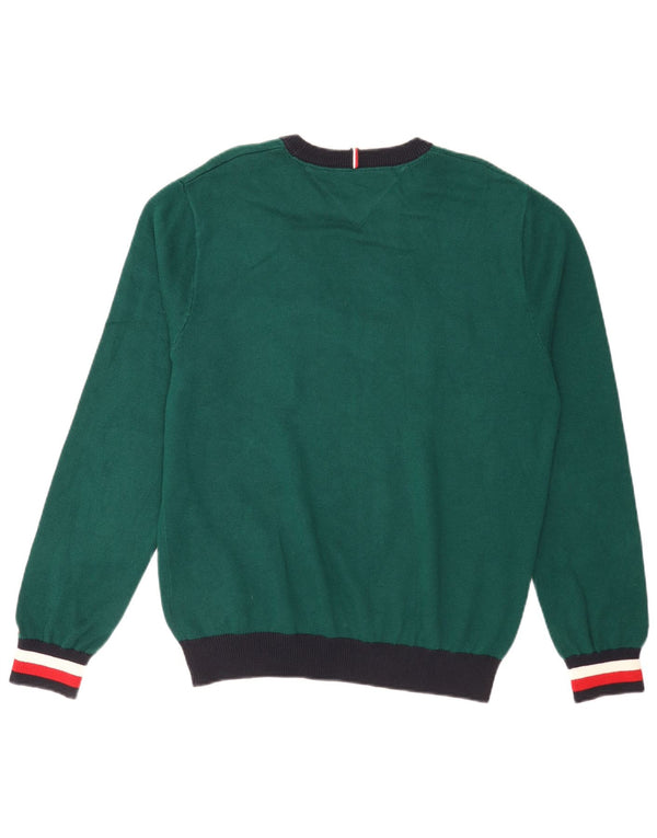 Мужской джемпер с круглым вырезом Tommy Hilfiger, средний зеленый с цветными блоками