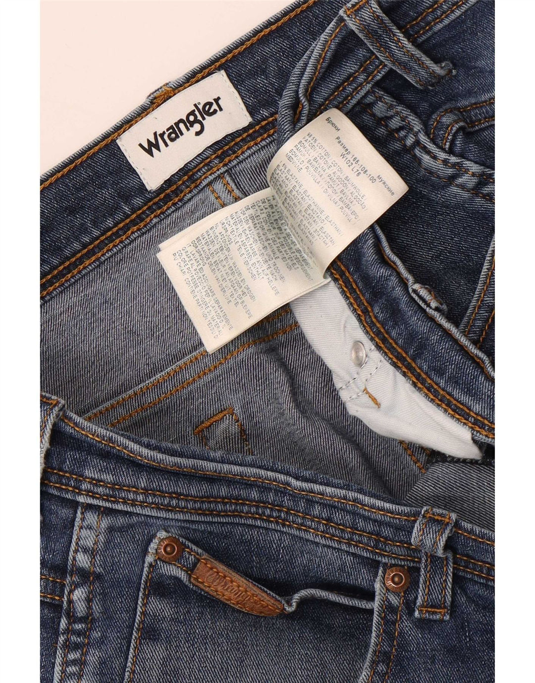 Мужские прямые джинсы Wrangler Texas W40 L27, синий хлопок