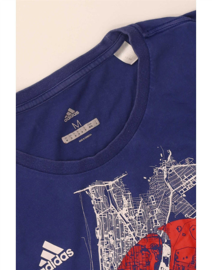 Мужская футболка с рисунком Adidas Top Medium Blue