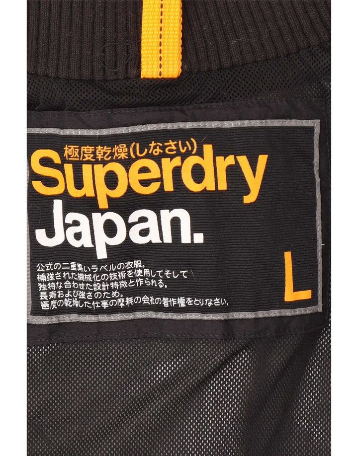 Женская ветровка стандартного кроя Superdry UK 16, большой черный нейлон
