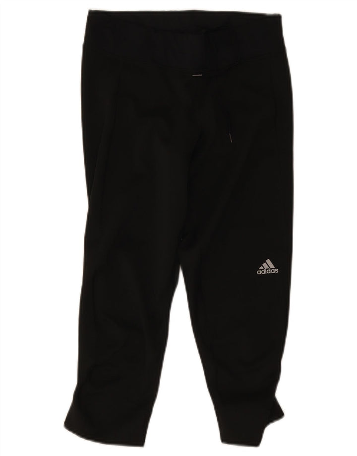 Женские леггинсы-капри Adidas Climalite UK 8/10, маленькие черные из полиэстера