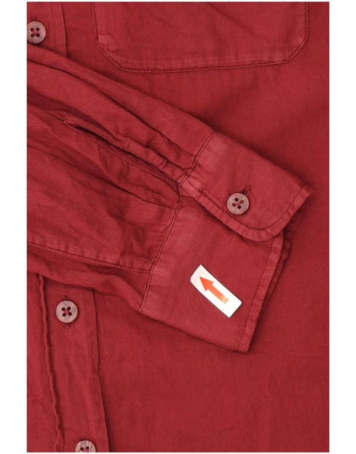 Женская рубашка Massimo Dutti EU 44 XL бордовый хлопок