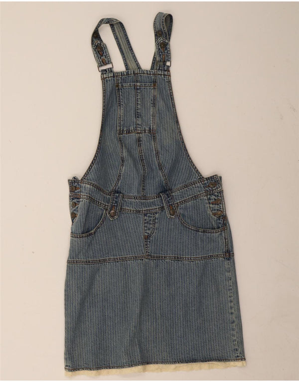 Женский комбинезон Benetton, джинсовая юбка среднего размера W31, синяя хлопковая полоска