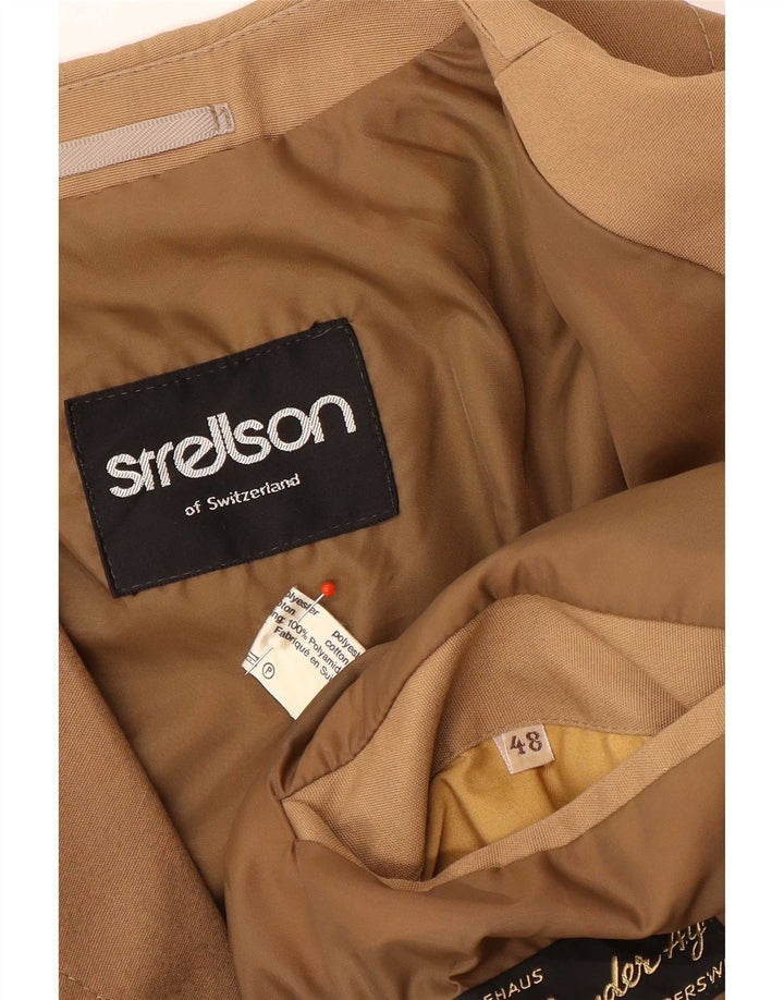 Strellson Мужское Пальто IT 48 Средне-Коричневый Полиэстер