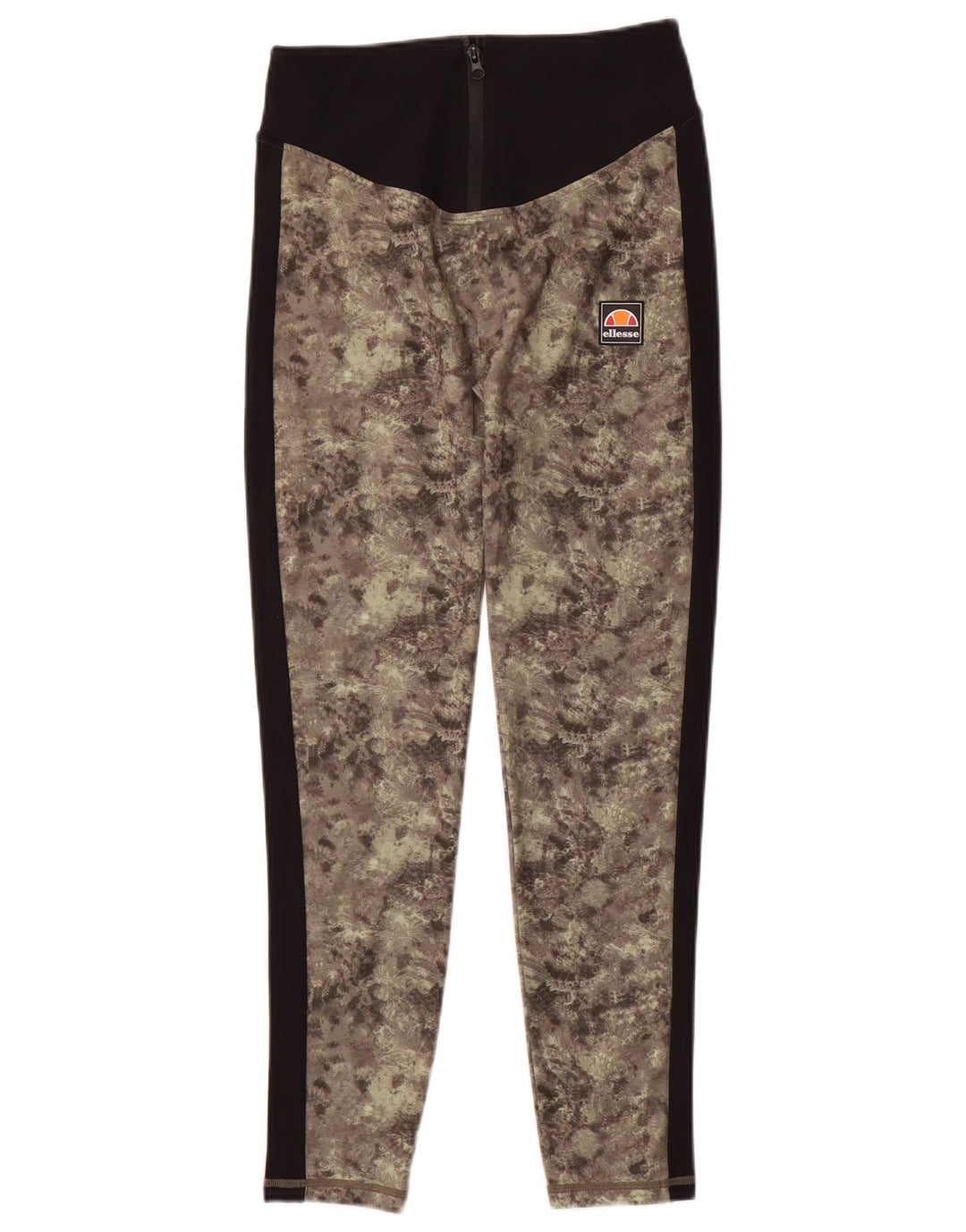 Женские леггинсы Ellesse UK 10, маленькие зеленые, камуфляжный полиэстер