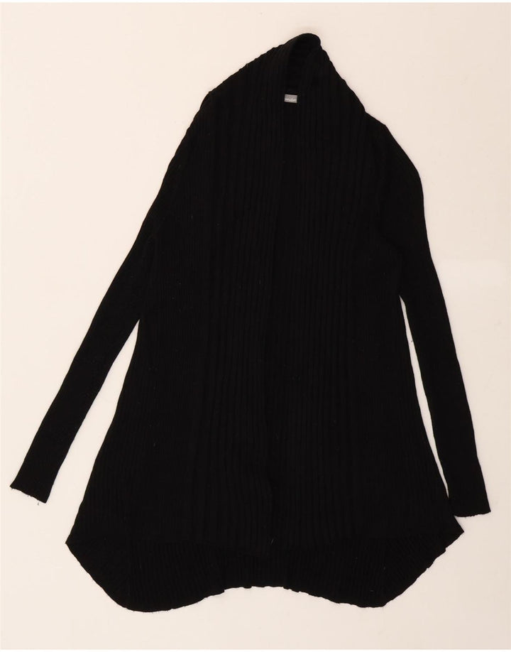 MARKS & SPENCER Womens Longline Open Cardigan Sweater UK 8 Small Black Vintage Marks & Spencer and Second-Hand Marks & Spencer from Messina Hembry 