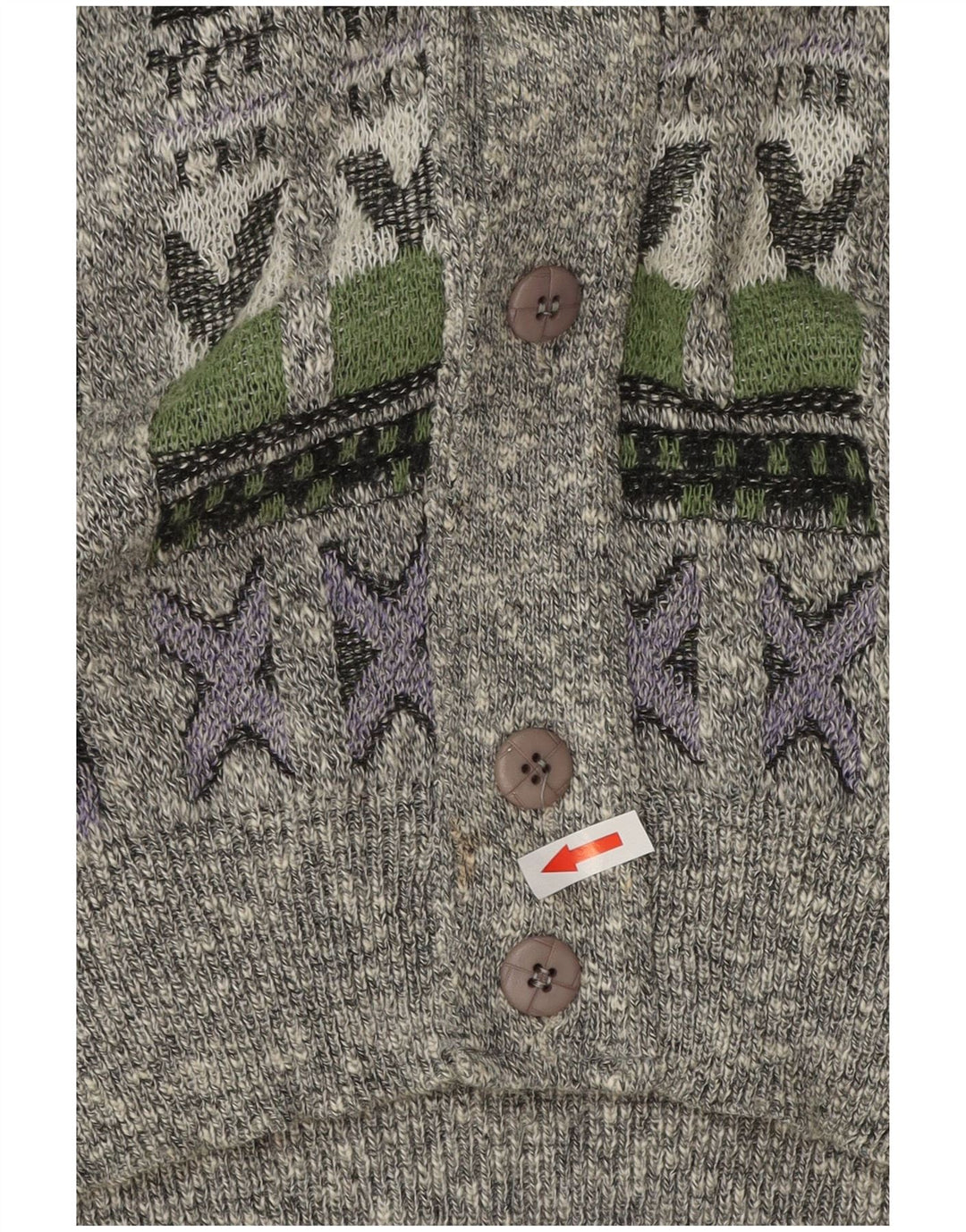 Мужской свитер-кардиган VINTAGE 2XL Разноцветный с геометрическим узором