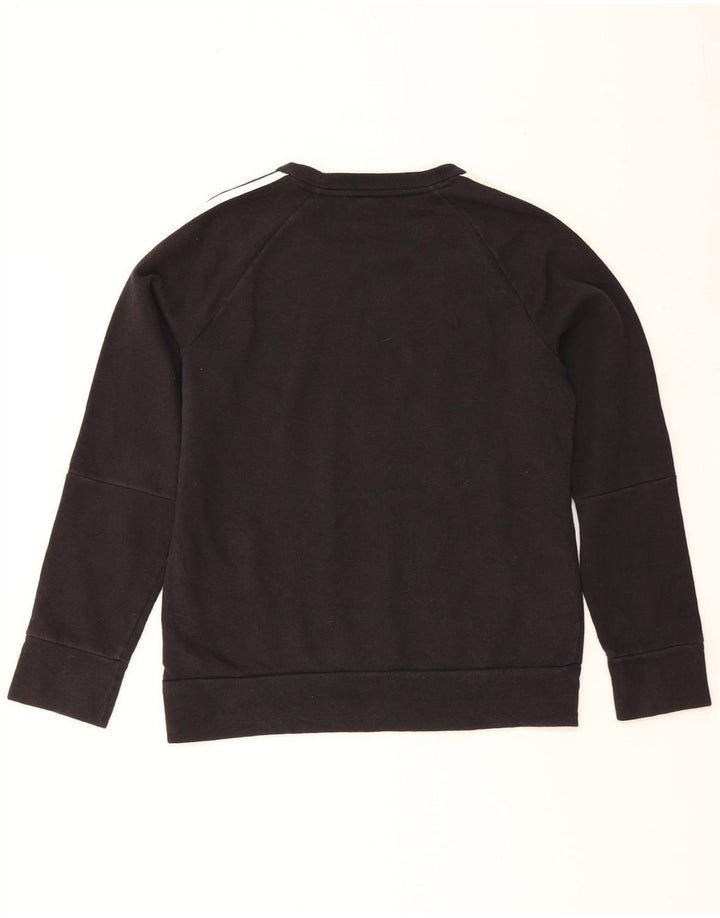 ADIDAS Womens Sweatshirt Jumper UK 12/14 Medium Black Cotton Vintage Adidas and Second-Hand Adidas from Messina Hembry 