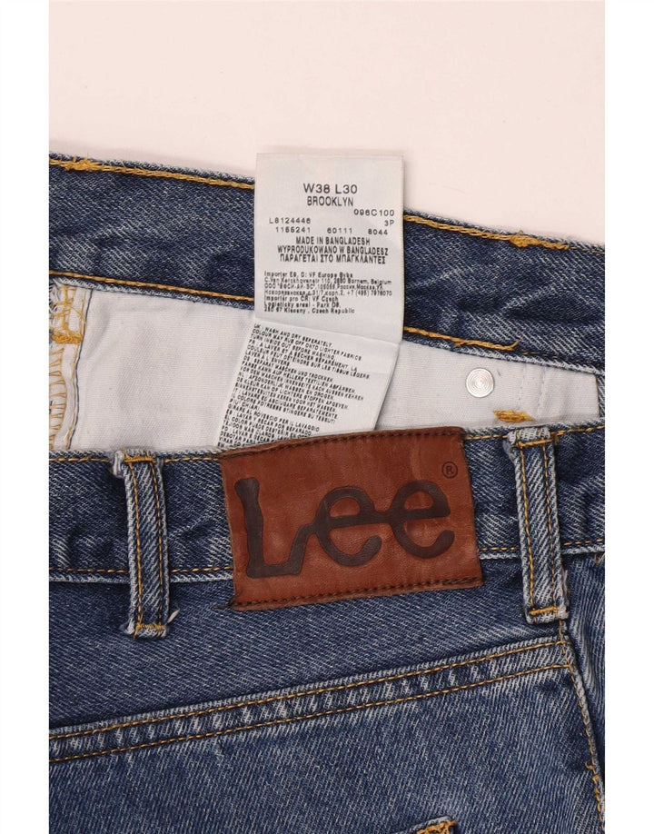 Мужские прямые джинсы Lee Brooklyn W38 L30, синий хлопок