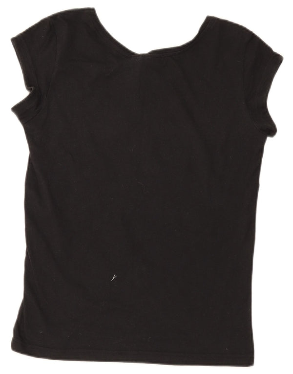 Женская футболка с рисунком Adidas Top UK 4/6 XS, черный хлопок