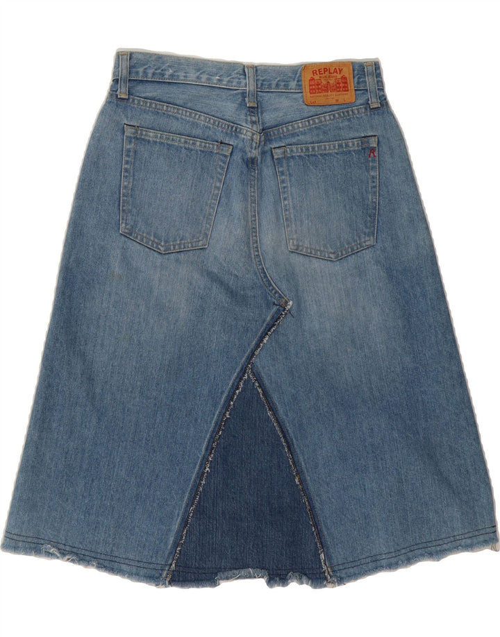 REPLAY Womens Denim Skirt W28 Medium  Blue Vintage Replay and Second-Hand Replay from Messina Hembry 