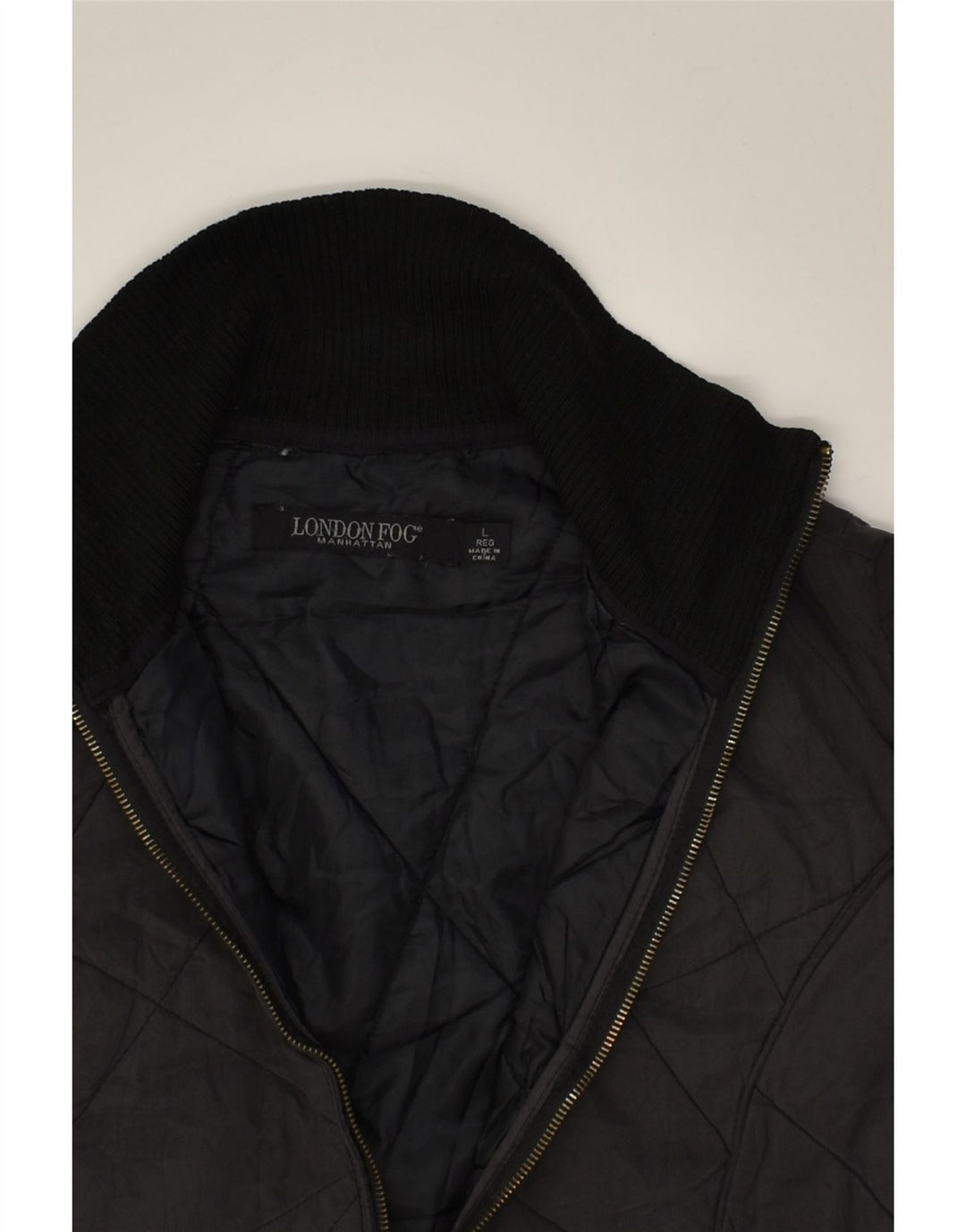 LONDON FOG Womens Quilted Jacket UK 16 Large Black Polyester | Vintage London Fog | Thrift | Second-Hand London Fog | Used Clothing | Messina Hembry 