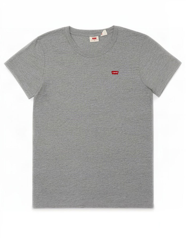 Женская футболка Levi's Top UK 14, средний серый хлопок с крапинками