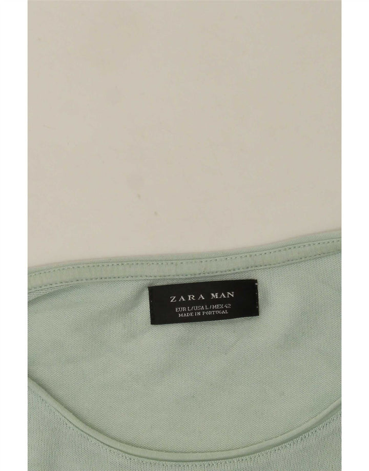 Мужская футболка Zara, большая зеленая