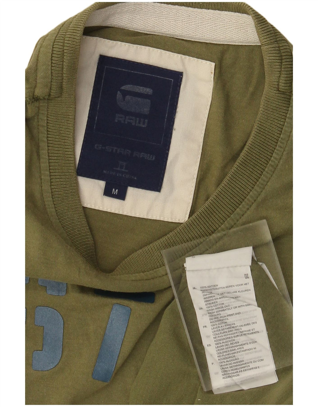 Мужская футболка с рисунком G-Star, хлопковый топ среднего цвета хаки