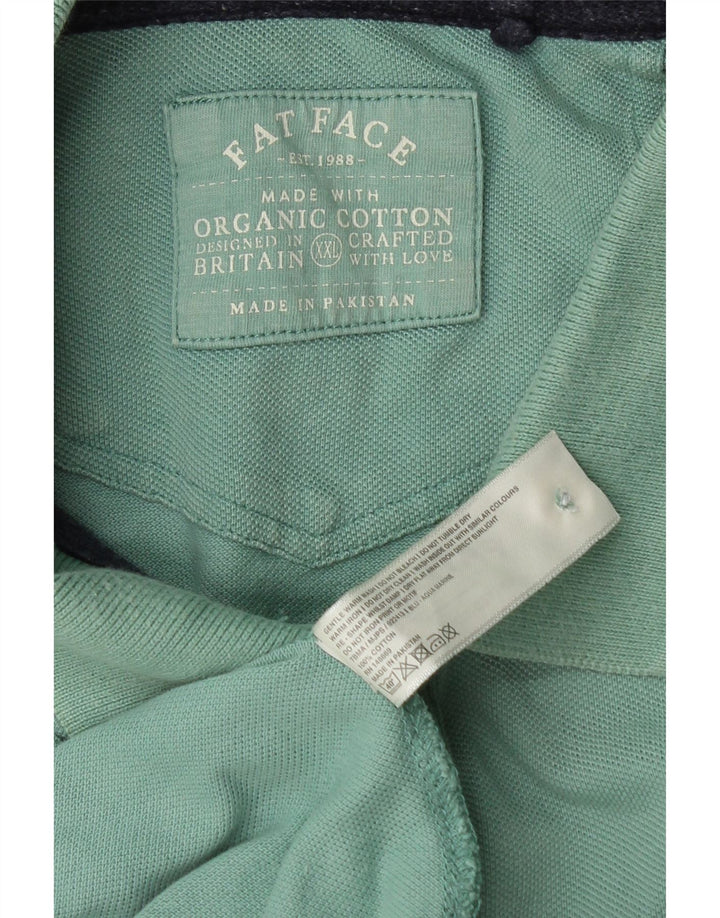 Мужская рубашка поло FAT FACE 2XL бирюзовый хлопок