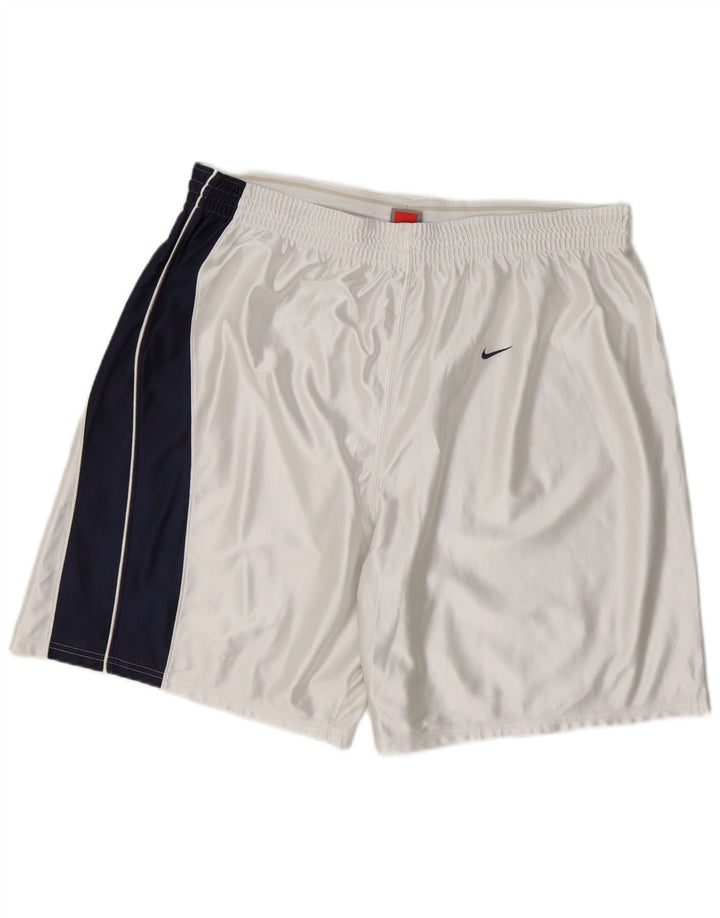 Мужские спортивные шорты Nike 3XL, белый полиэстер с цветными блоками
