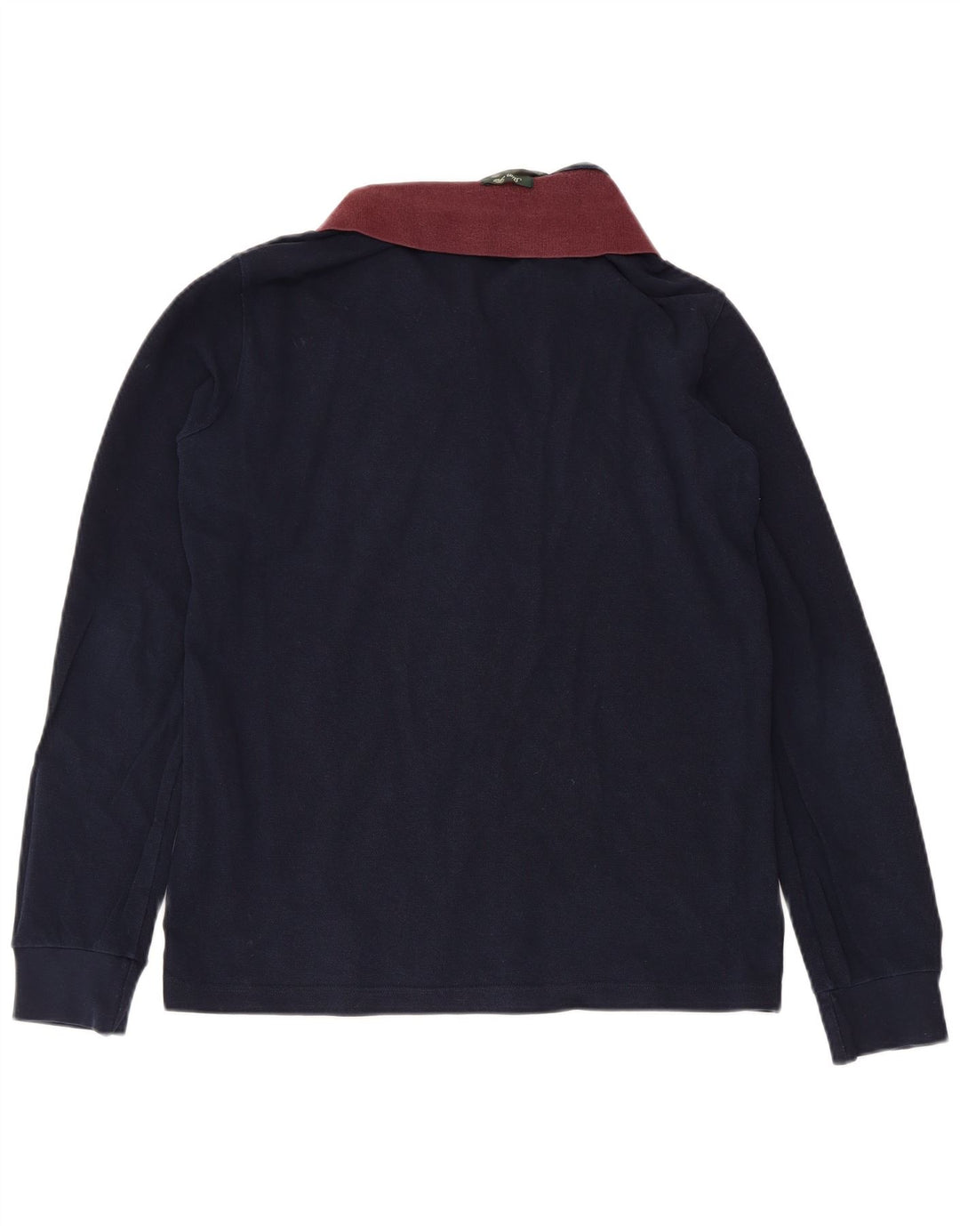 Мужская рубашка-поло с длинным рукавом Fred Perry, темно-синяя, хлопковая, среднего размера