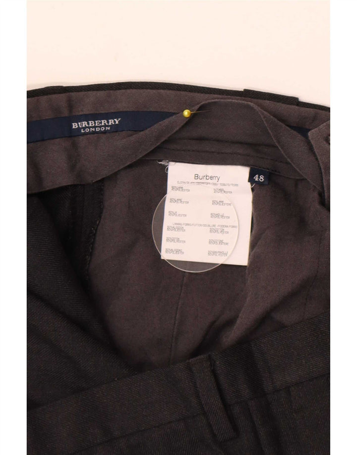 Мужские костюмные брюки Burberry W36 L28 серые шерстяные