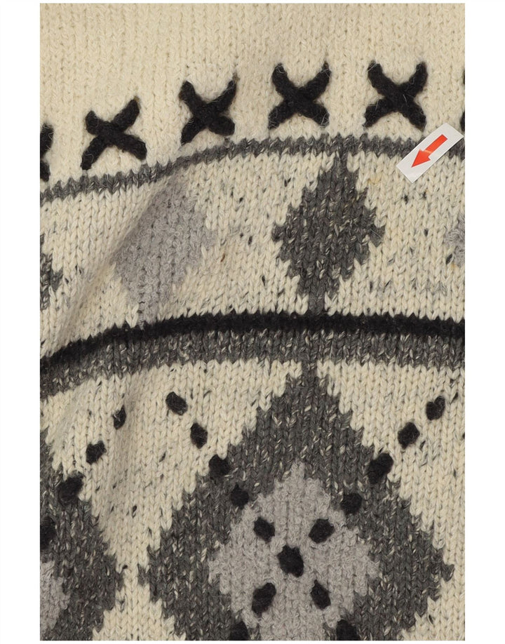 Мужской джемпер Canda с высоким воротником, большой серый акрилат с ромбами