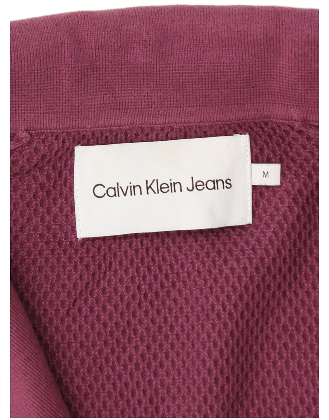 Мужская рубашка-поло Calvin Klein Jeans, хлопковая ткань среднего фиолетового цвета
